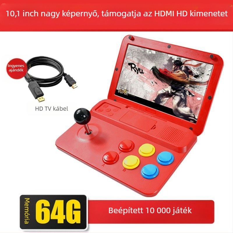 Xinyewang nosztalgikus retró arcade konzol joystickokkal, USB interfész, vezetékes kapcsolattal, MP3 lejátszó