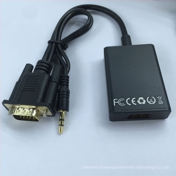 VGA–HDMI adapter USB tápegységgel, 1920x1080 felbontás, USB-s tápellátás, iOS-kompatibilis