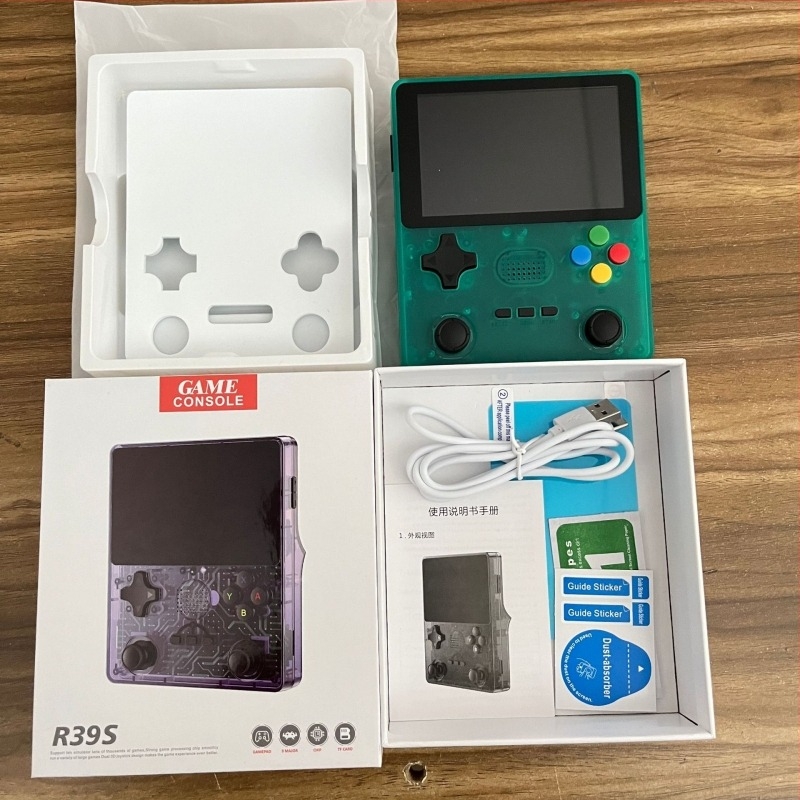 Új R39S zsebkonzol PSP retro hordozható arcade GBA zsebkonzol PS1