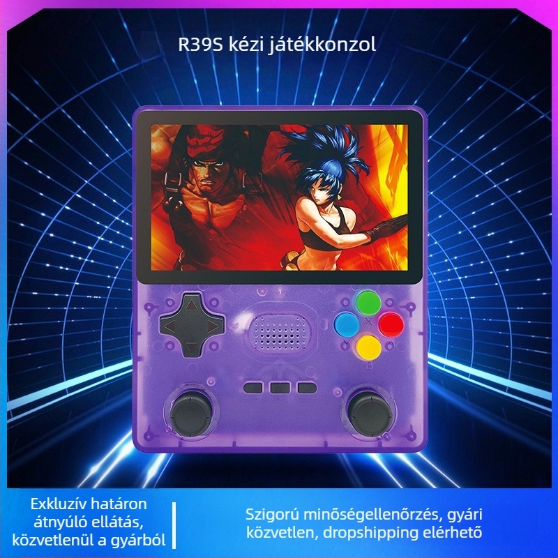 Új R39S zsebkonzol PSP retro hordozható arcade GBA zsebkonzol PS1