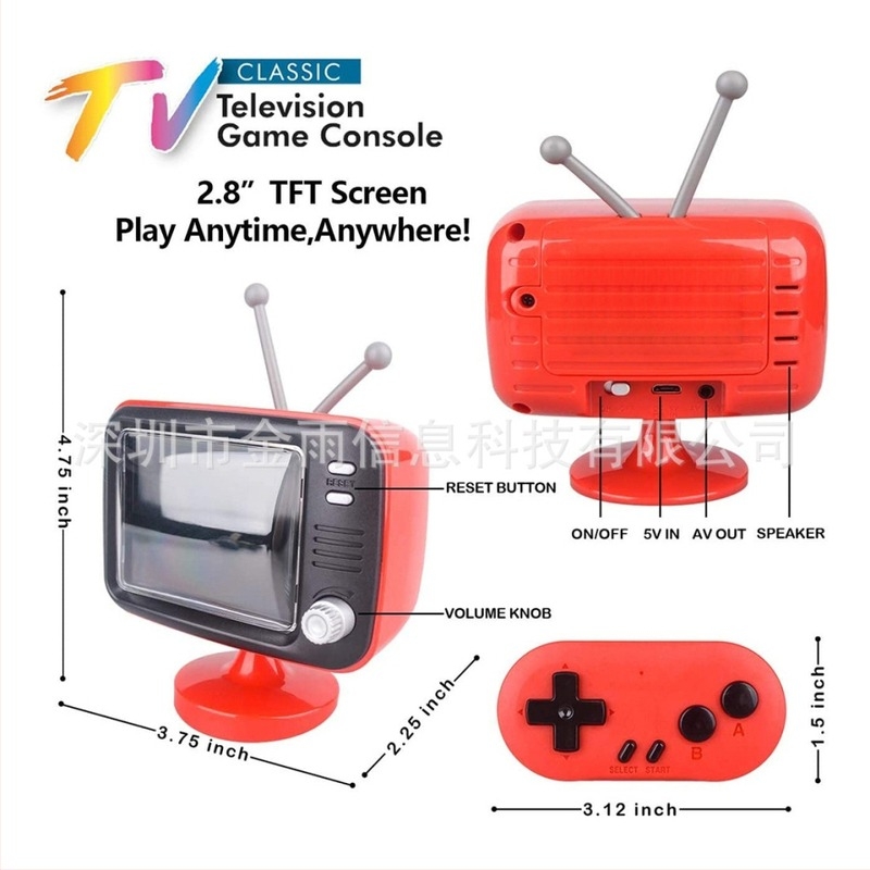 Eduboy 8-bit retro játékkonzol 300 beépített játékkal, kétjátékos vezeték nélküli, TV-kimenet, 1GB RAM