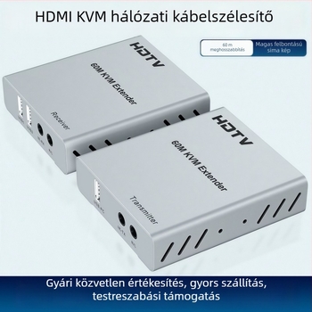 HDMI KVM bővítő 60 m, billentyűzet és egér szinkronizáció, felbontás 1080P, modell JW-H060