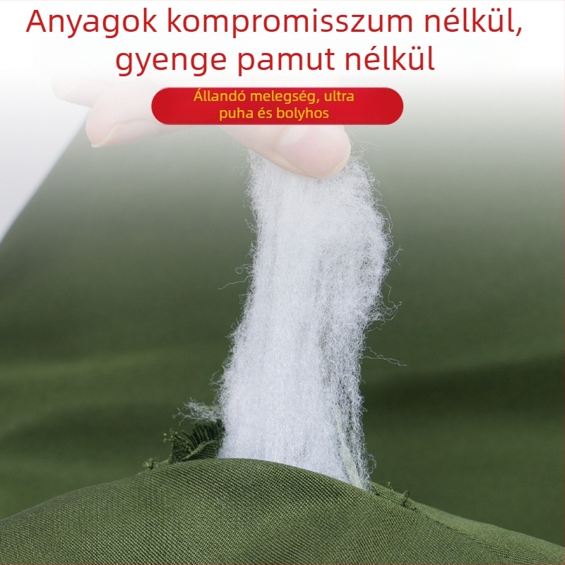 Gyerekeknek katonai stílusú pamutkabát fleece-béléssel, termális, egyszínű, téli, uniszex