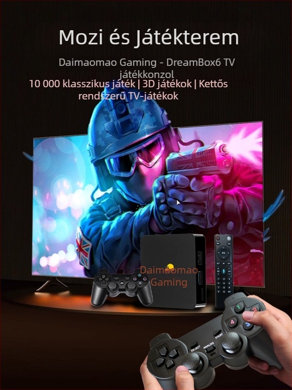 Két rendszerű játékkonzol TV-hez vagy projektorhoz csatlakoztatható, hordozható PSP-stílusú arcade, 4K Ultra HD