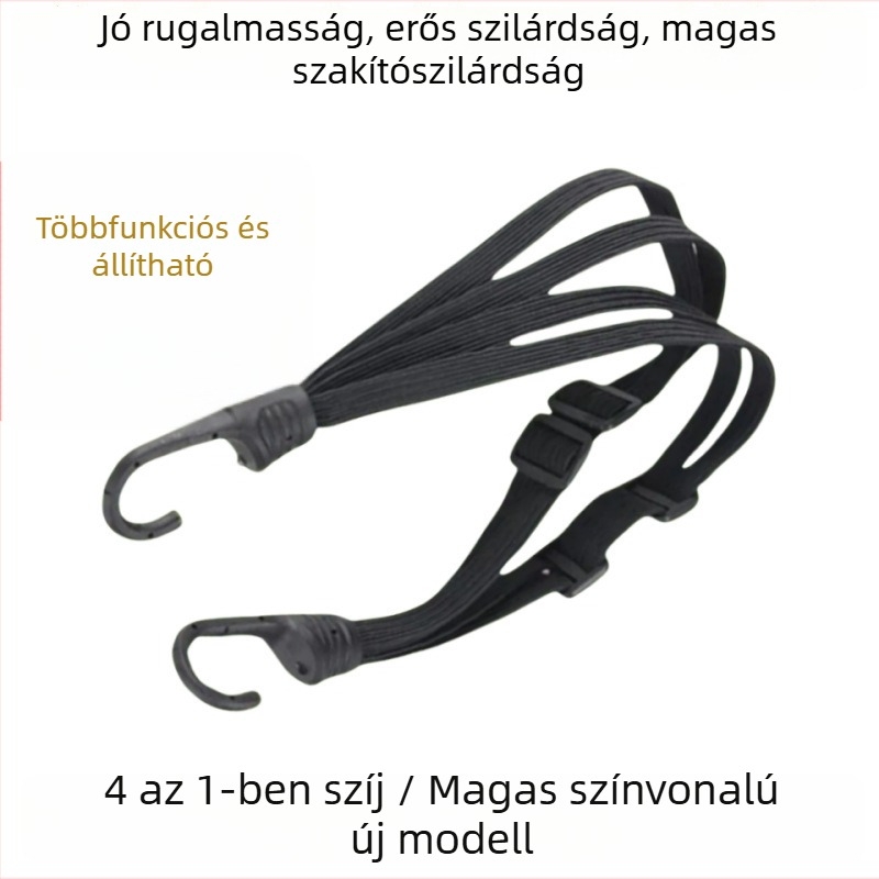 Motorkerékpárokhoz, elektromos járművekhez és poggyászhoz használható rugalmas pánt (Típus: Rugalmas szalag; Anyag: Egyéb; Használat: Szabadban)
