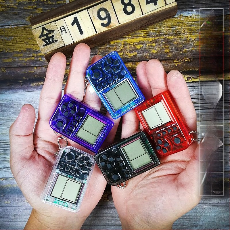 Klasszikus Tetris hordozható játékkonzol – mini, nosztalgikus, oktató játék diákoknak és gyerekeknek