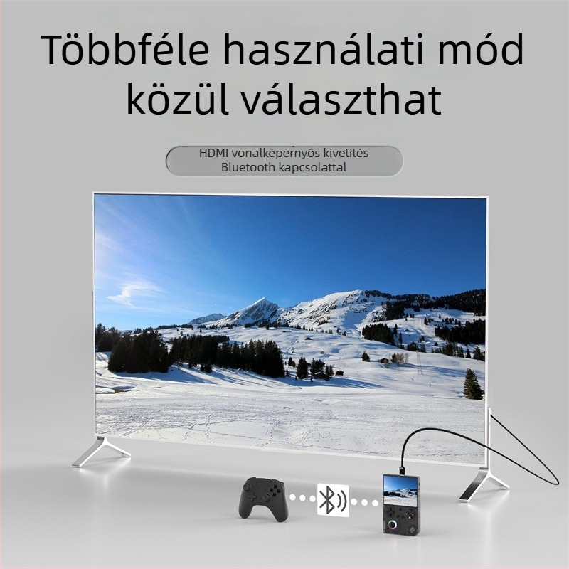 AMPOWN RG40XXV multimédiás PSP-stílusú hordozható játékkonzol HDMI TV-kimenettel, Wi-Fi és online multiplayer