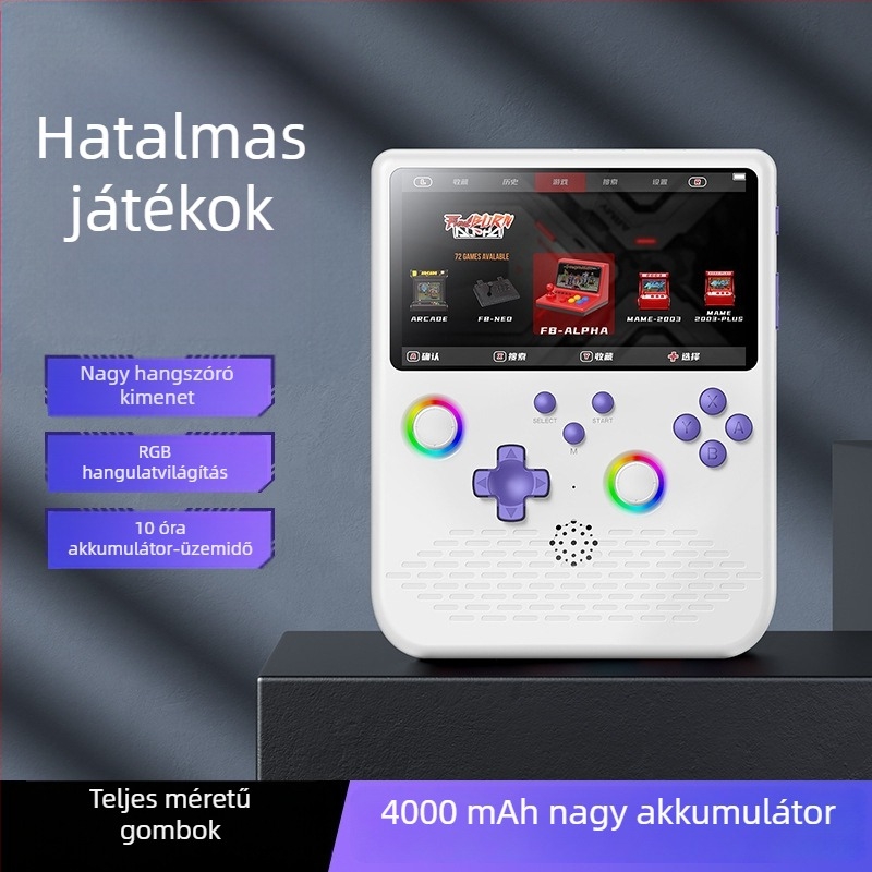 Új nyílt forráskódú H5 hordozható játékkonzol kettős joystickokkal, 5 hüvelykes IPS HD kijelző, PSP mini nosztalgikus arcade