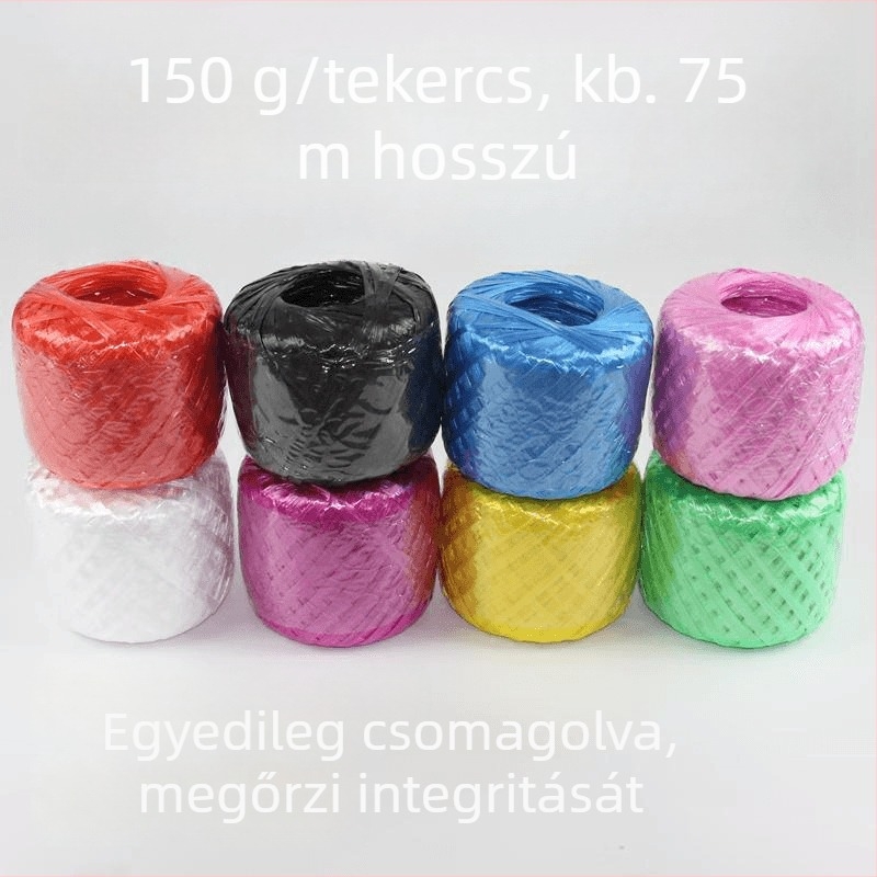 PP csomagolózsinór, márka Strong, mindennapi csomagoláshoz, tekercs 100–500 g tömegű, származás: Kína