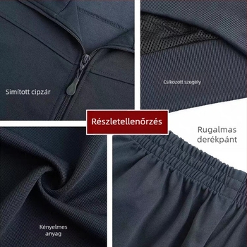 Futó-edzésruha, uniszex, pamut-keverék nedvességelvezető, tavasz–ősz