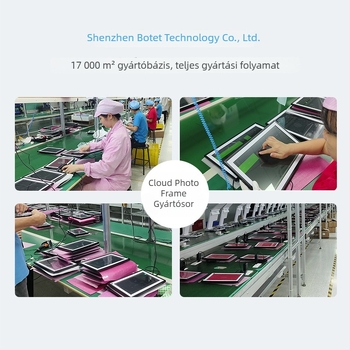 Android-alapú 10,1 hüvelykes digitális fotókeret, 1280x800 felbontás, 16GB tárhely, SD/USB támogatás