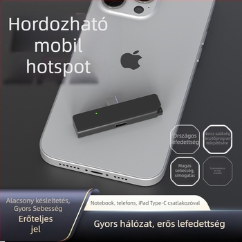 Hordozható WiFi dongle, 150 Mbps, 2.4 GHz, 802.11n, Type-C csatlakozás, Android alkalmazás támogatásával, üzleti utazásokhoz