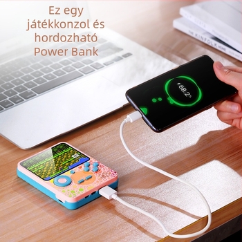 G6 666-in-1 Színes hordozható játékkonzol — Nosztalgikus retro stílus, 1 GB memória, USB interfész, Vezetékes kapcsolódás, Power Bank funkció, Támogatja 2 játékost