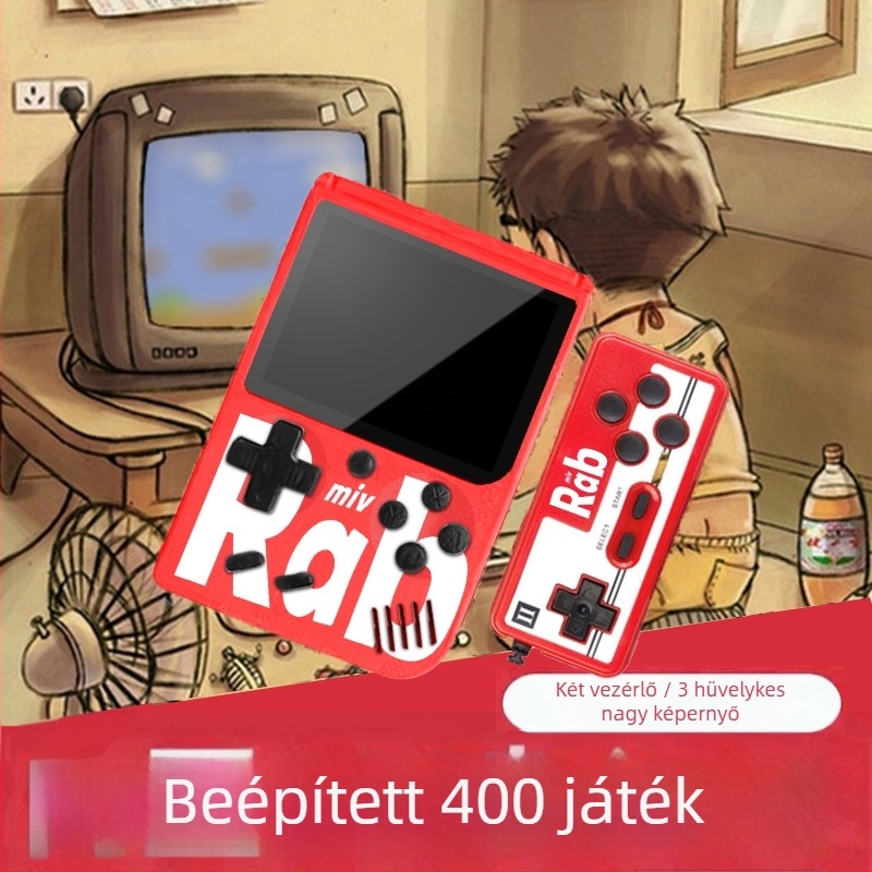 Retro kézi játékkonzol – nosztalgikus dizájn, egyjátékos, nincs beépített memória