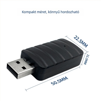 USB kettős sávos vezeték nélküli hálózati kártya asztali számítógéphez, 650 Mbps, illesztőprogram nélkül, modell U1101ac
