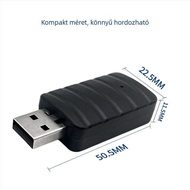 USB kettős sávos vezeték nélküli hálózati kártya asztali számítógéphez, 650 Mbps, illesztőprogram nélkül, modell U1101ac