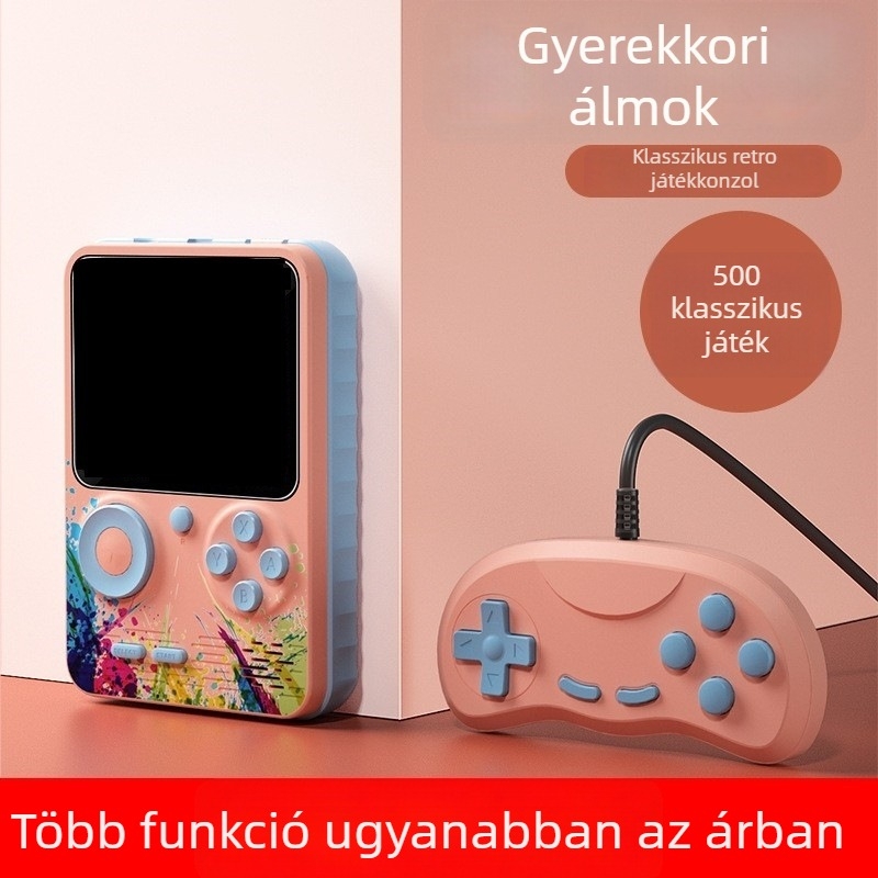G5 hordozható játékonzol - nosztalgikus Macaron dizájn, 200-in-1 játékok, USB interfész, vezeték nélküli kapcsolattal, eredeti játék szoftver