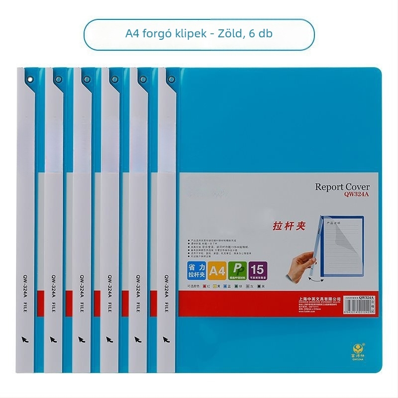 A1 méretű PP anyagú dokumentumtartó, egyetlen klippel