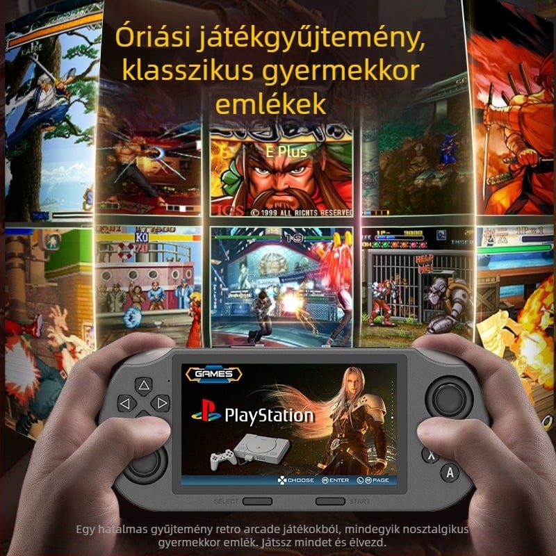 SF3000 PSP-stílusú kézi konzol kettős joystickkal, beépített operációs rendszerrel, USB interfésszel, AV kimenettel, MP4 videolejátszóval