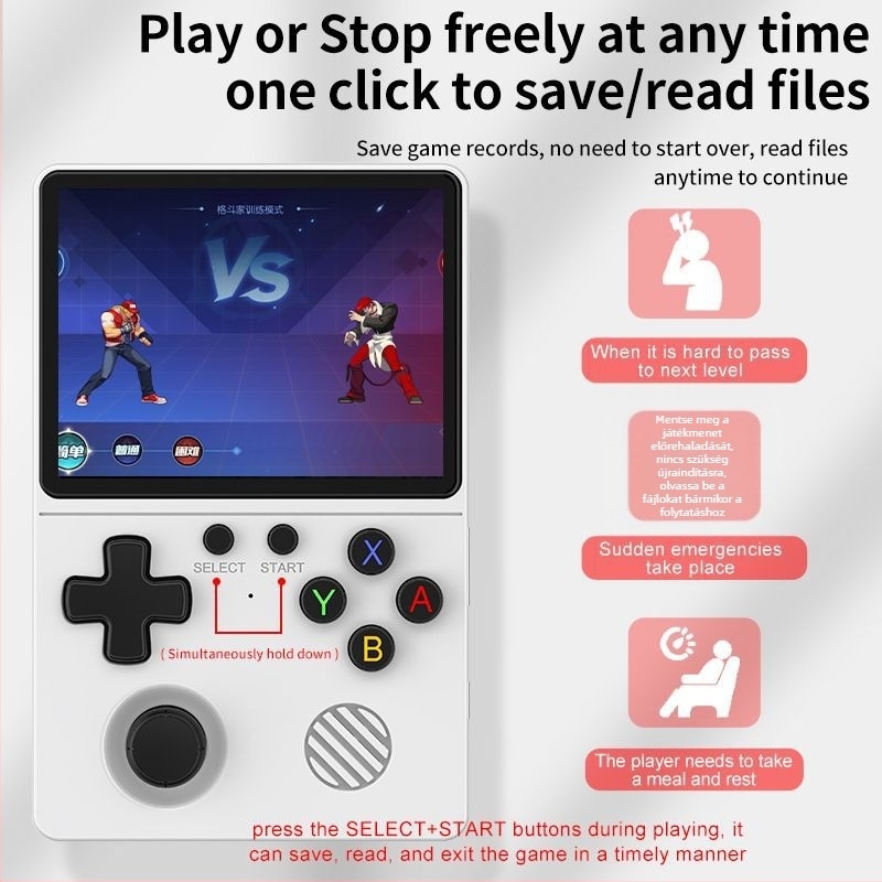Kézi játékkonzol Android OS-szal, PSP/GBA retro arcade stílus, vezeték nélküli kapcsolattal, USB interfész, OEM feldolgozás, 64 memória