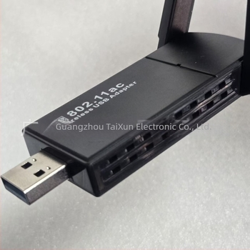 Kétsávos 5GHz USB vezeték nélküli hálózati adapter asztali számítógépekhez, 1300 Mbps, meghajtó nélküli