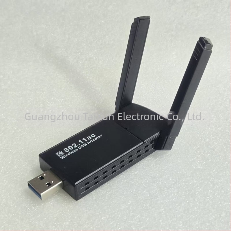 Kétsávos 5GHz USB vezeték nélküli hálózati adapter asztali számítógépekhez, 1300 Mbps, meghajtó nélküli