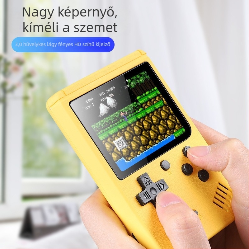 500-in-1 retro hordozható játékkonzol Macaron stílusban TV-kapcsolattal — 8 bites OS, 1GB RAM, USB interfész, AV kimenet