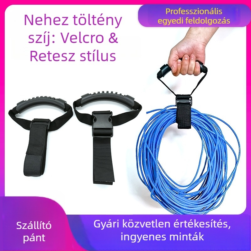 Qiangxin Nylon Velcro szorító heveder — nehéz kivitelű, ipari felhasználásra, kábelek, tömlők és vezetékek rendszerezésére
