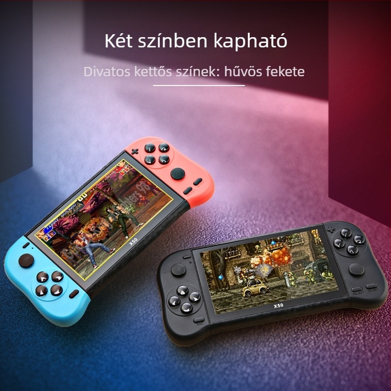 X50 kézi játékkonzol, 5,1 hüvelykes HD retro PSP, 8GB