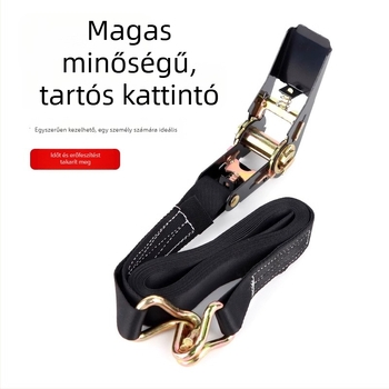 Nylon teherhordó heveder ratchet feszítő mechanizmussal, horog nélkül / dupla horog, márka Buntu