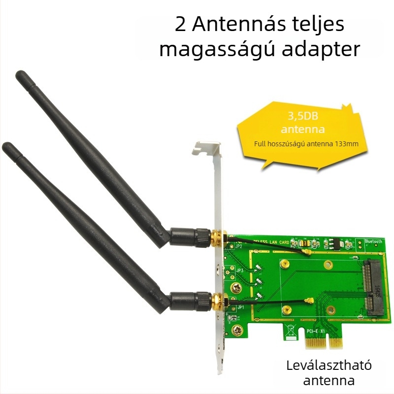 SSU SU-EM1005 Mini PCI-E to Desktop PCI-E Adapter, PCI-E hídkártya, Átvitel sebesség: Egyéb, Utólagos szolgáltatás: Három garancia