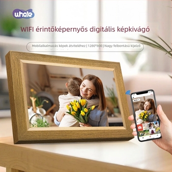 Uhale Wi‑Fi‑s digitális fotókeret felhőalapú tárhellyel, felbontás 1280×800, 32GB tárhely, SD/USB támogatás, videólejátszás, Modell 1006609515