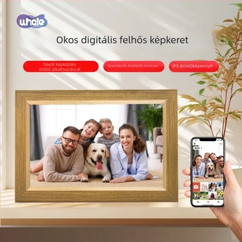 Uhale Wi‑Fi‑s digitális fotókeret felhőalapú tárhellyel, felbontás 1280×800, 32GB tárhely, SD/USB támogatás, videólejátszás, Modell 1006609515