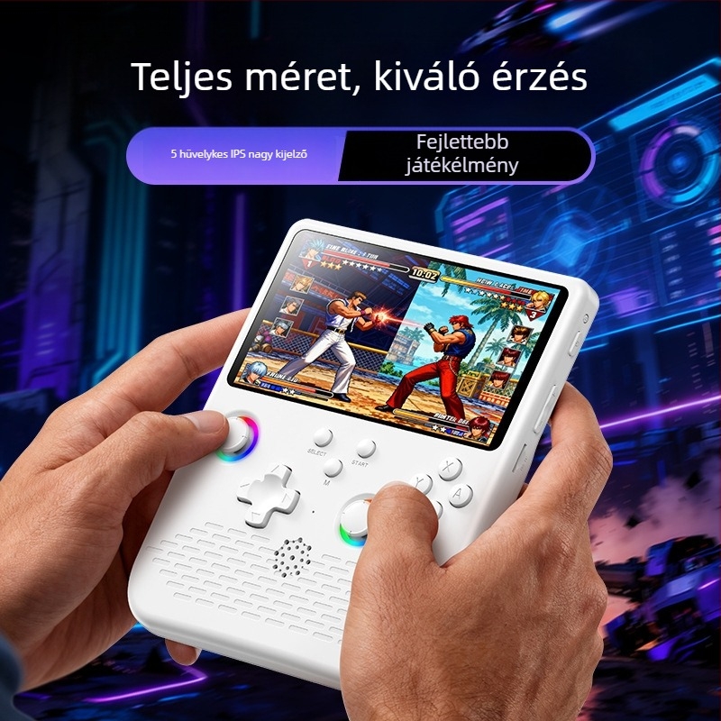 Hordozható joystickos játékkonzol - Linux operációs rendszer, Type-C interfész, vezeték nélküli kapcsolódás, MP4 lejátszó, nosztalgikus stílus