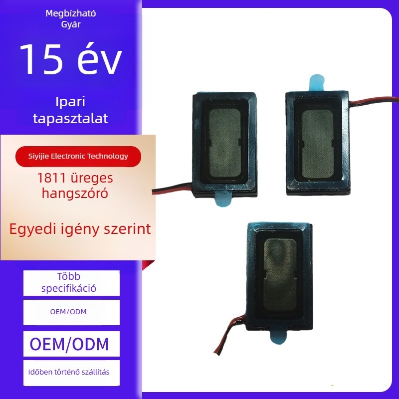 1811 Kavitás hangszóró – Autóban használható, nagy hangerő, teljes sáv 0,5–20 kHz, 8Ω, 1W, omnidirekcionális, okos otthon és hordozható masszírozó eszközök