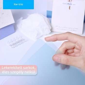 Átmenetes színű PP borító lazán kötött jegyzetfüzetekhez, kivehető DIY, vízálló, matt felület, 30/26/20 lyukakkal kompatibilis