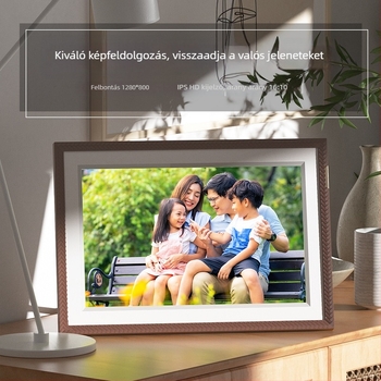 ARZOPA Digitális fotóalbum érintéses lejátszással, 1280×800 felbontás, 32GB tárhely, SD-kártya támogatás, videólejátszás, hátoldali rögzítés dizájn