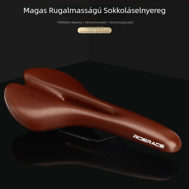 Kerékpárnyereg, sokk-abszorpciós és vastagított kialakítás, szivacs anyag, Riderace RR9550BK, hegyi kerékpárokhoz