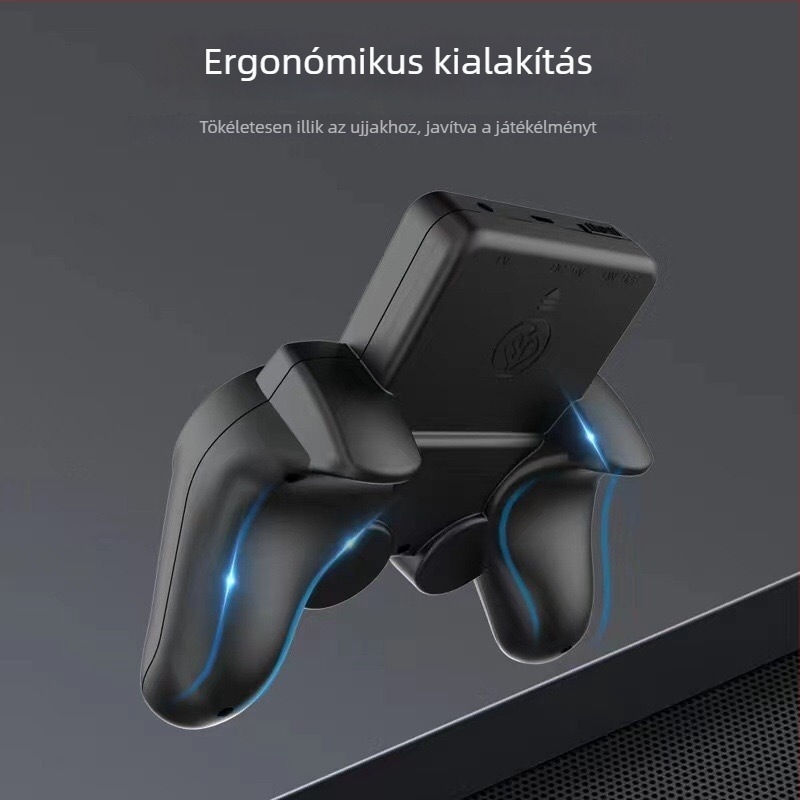 Kézben fogható retro arcade konzol 520 beépített játékkal, kétjátékos mód, 8 bites operációs rendszer, nosztalgikus stílus