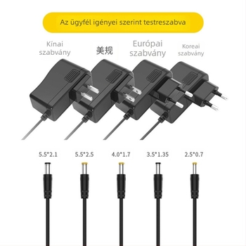 Keyu long többszörös kimenetű DC tápegység – 12.6V1A, 4.2V2A, 8.4V1A és 8.4V1.5A; bemenet 100–240V; közvetlen töltés; OEM elérhető; digitális fotókerethez
