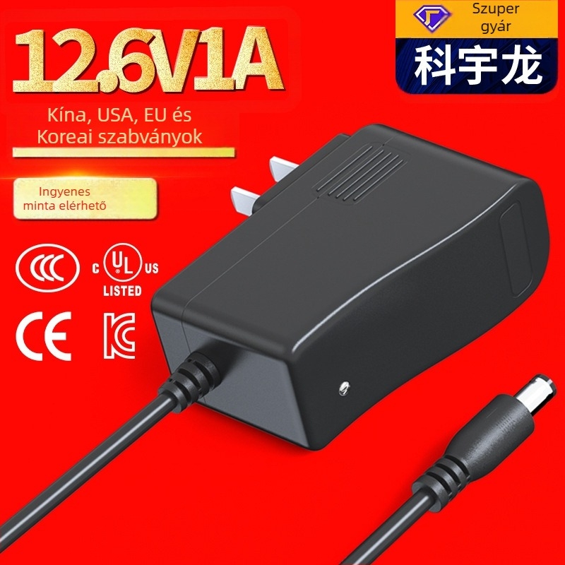 Keyu long többszörös kimenetű DC tápegység – 12.6V1A, 4.2V2A, 8.4V1A és 8.4V1.5A; bemenet 100–240V; közvetlen töltés; OEM elérhető; digitális fotókerethez