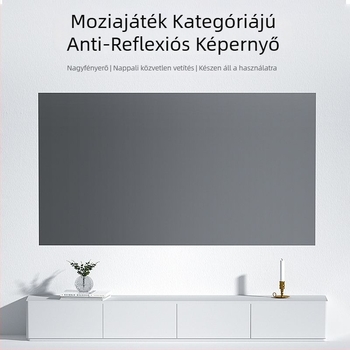 Összecsukható 4K anti-reflektív vetítővászon nappali otthoni nézéshez, fúrás nélkül, egyszerű telepítés