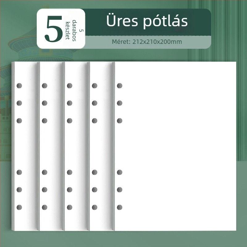 Utazási pecsételő napló laza levélkötéssel, Dowling papír 75 g/m², 50-100 oldal, kreatív stílus