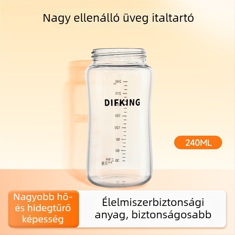 DIFKING PPSU széles nyílású cumisüveg kupakja, kompatibilis a Pigeon üvegtestével – 3. generáció, ívelt, kar nélküli, 40 db
