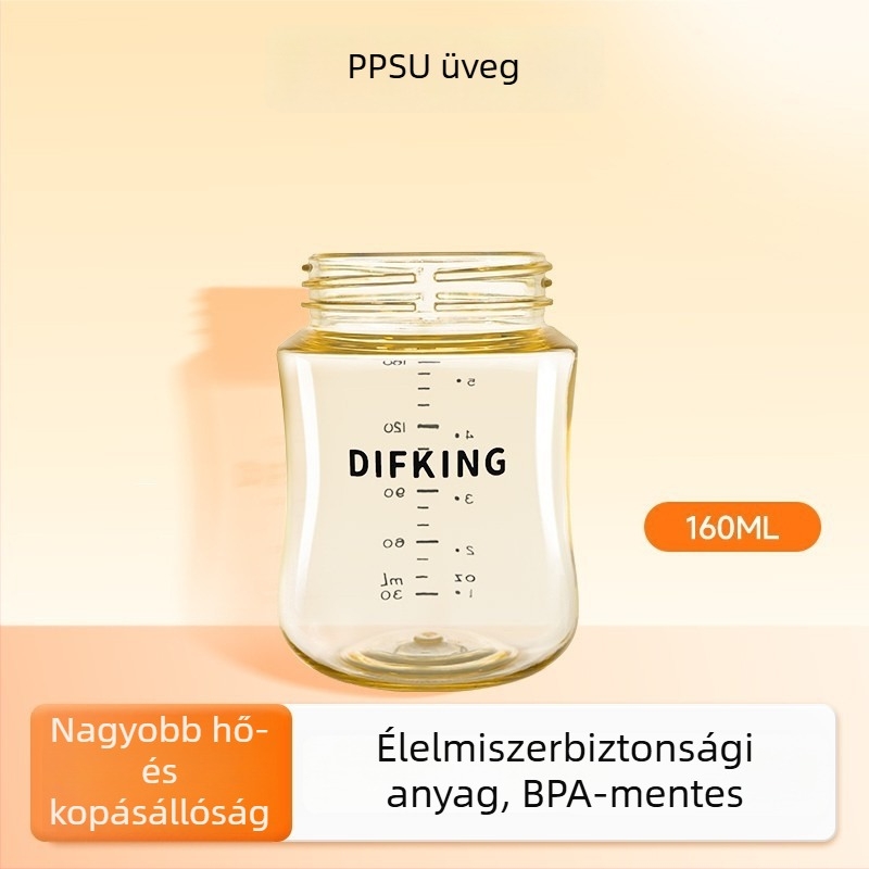 DIFKING PPSU széles nyílású cumisüveg kupakja, kompatibilis a Pigeon üvegtestével – 3. generáció, ívelt, kar nélküli, 40 db