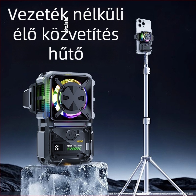 Újratölthető okostelefon-hűtőventilátor termoelektrikussal, DL23, 15W, Type-C, 124 g, műanyag