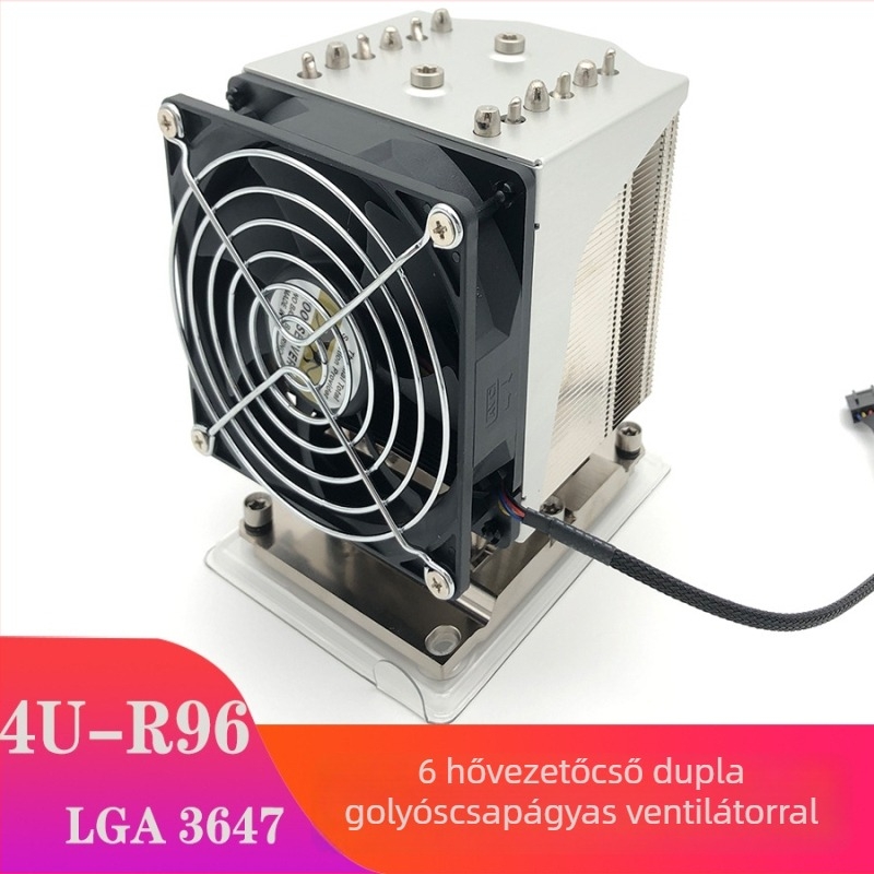 Money 4U-R96 CPU hűtő, 3 hőcsővel, réz-alumínium kapcsolódás, olajjal töltött csapágy, 2800 rpm