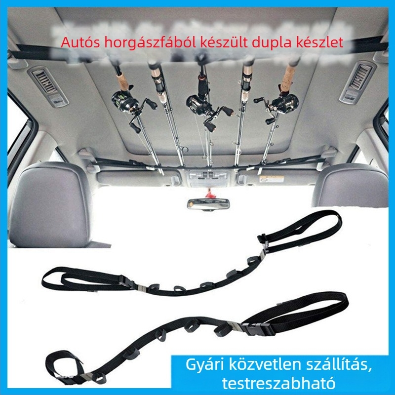 Autóhoz való horgászbot tartó Velcro szalaggal, nylonból, nylon-poliészter keverék, védőfelszereléshez és rögzítéshez — Xinyongfa