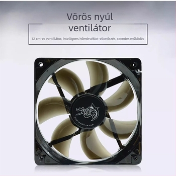 CPU hűtő radiátoros ventillátor hidraulikus csapágyakkal, 400–1500 RPM, zaj 15–28,5 dB, 4‑pin csatlakozó