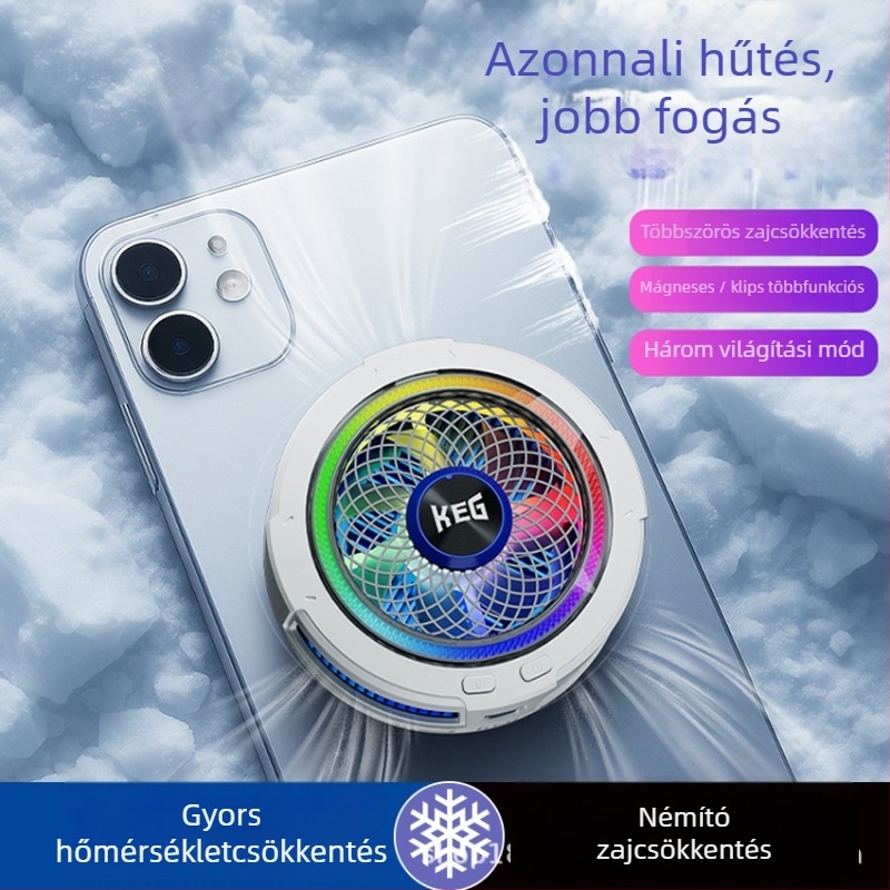 B2-es telefonhűtő, 20W, mágneses hátlapi csipesz, Type-C, alumíniumötvözet + ABS